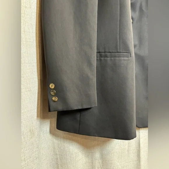 von furstenberg black men’s dinner jacket suit blazer coat w/metal buttons. 46R - Picture 4 of 15